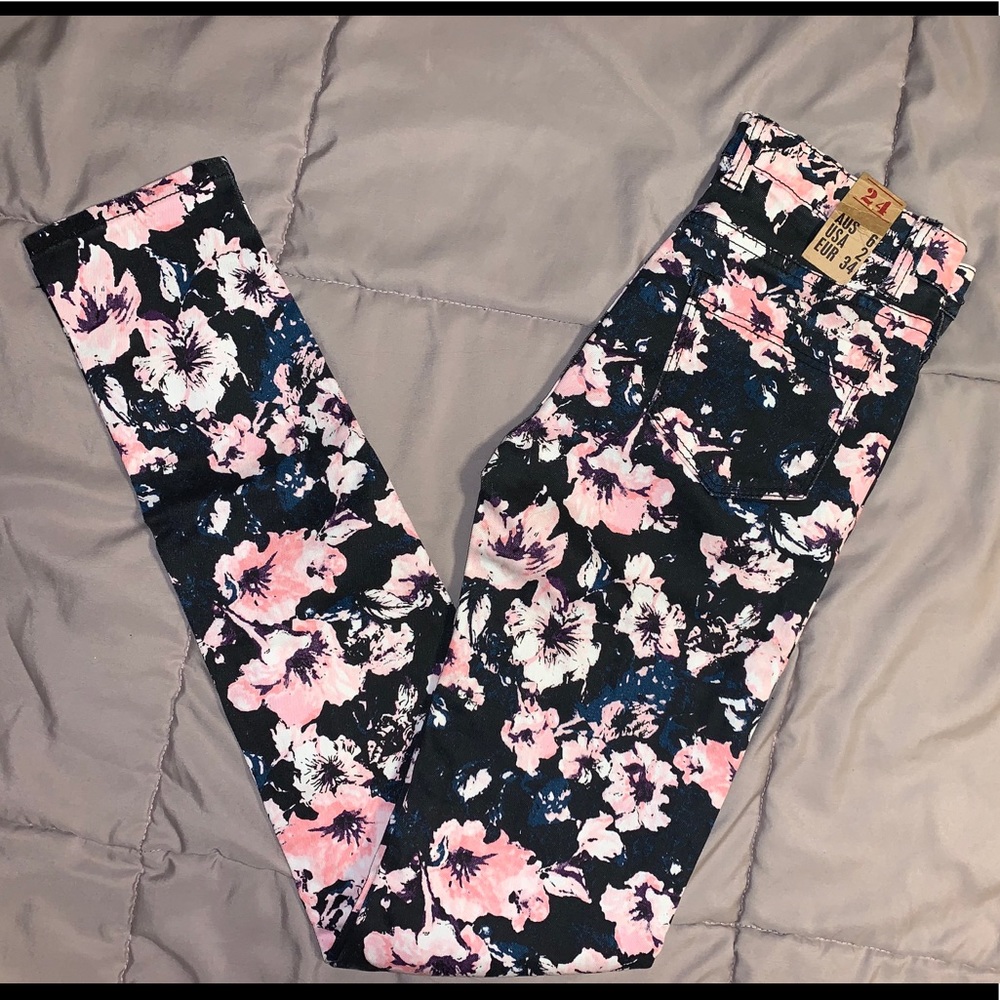 Cotton on floral jeans
